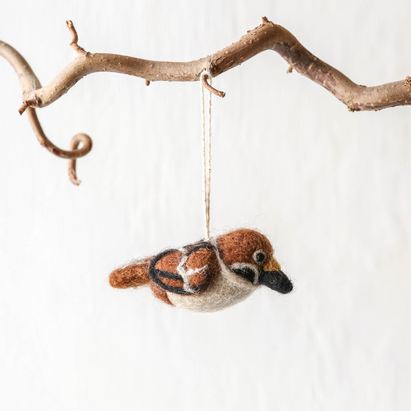 Felt Bird Hanging Decoration - Sparrow