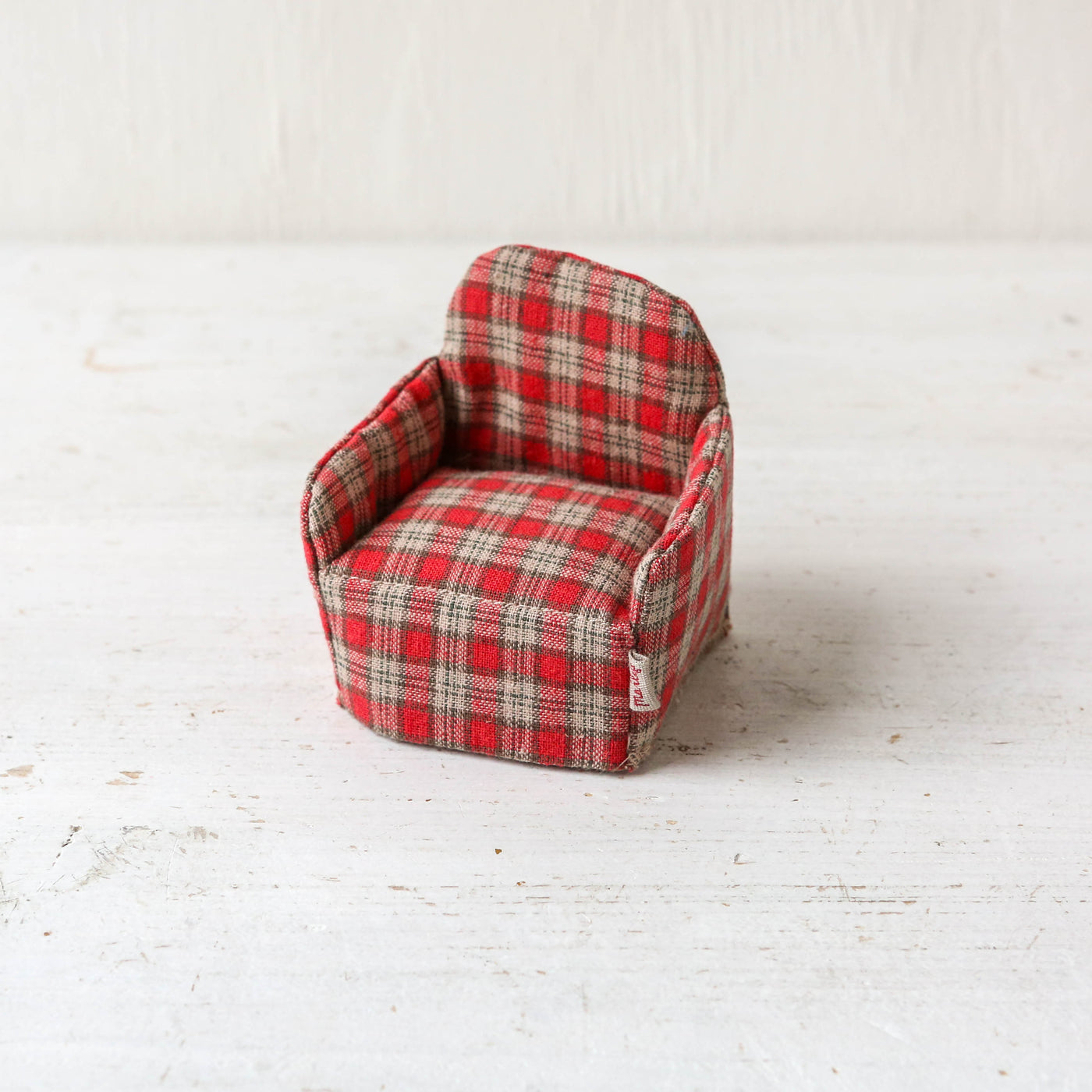 Maileg Chair for Mouse - Red Plaid