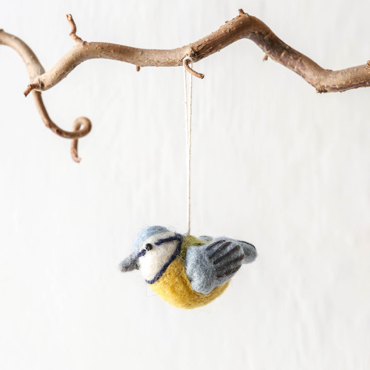 Felt Bird Hanging Decoration - Blue Tit