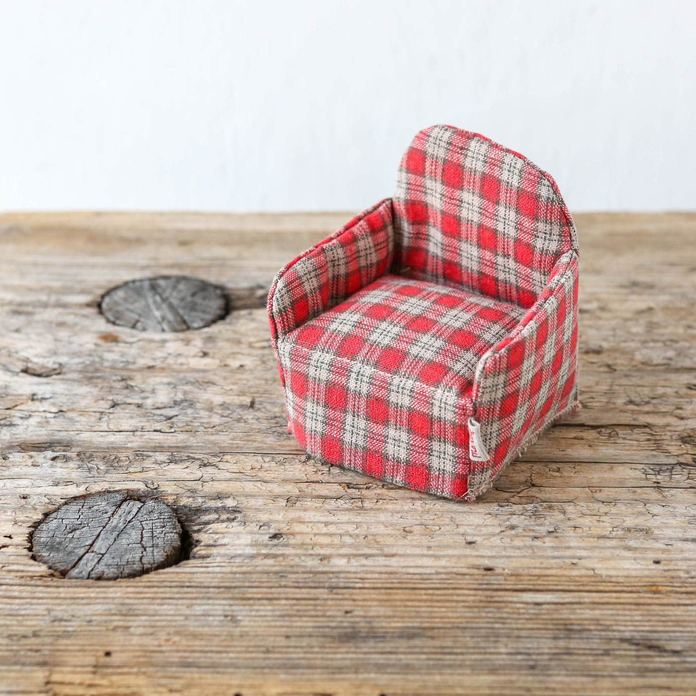 Maileg Chair for Mouse - Red Plaid