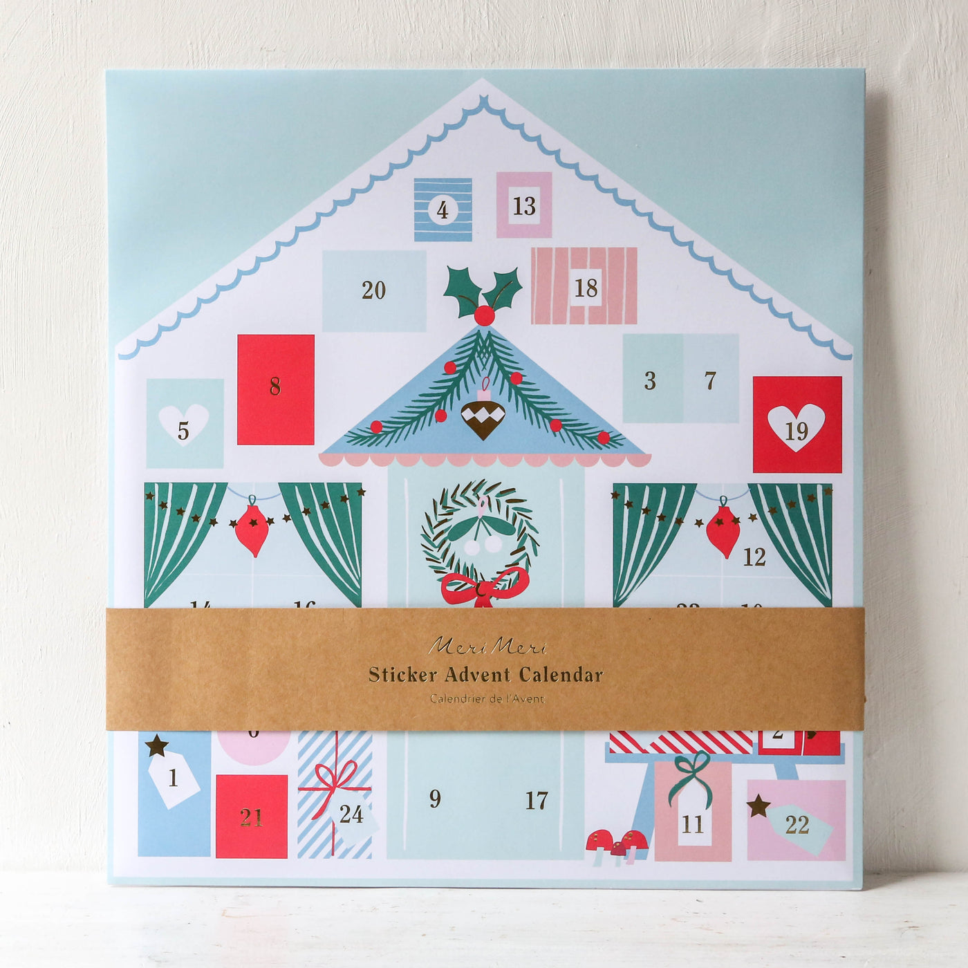 Santa's Cabin Sticker Advent Calendar