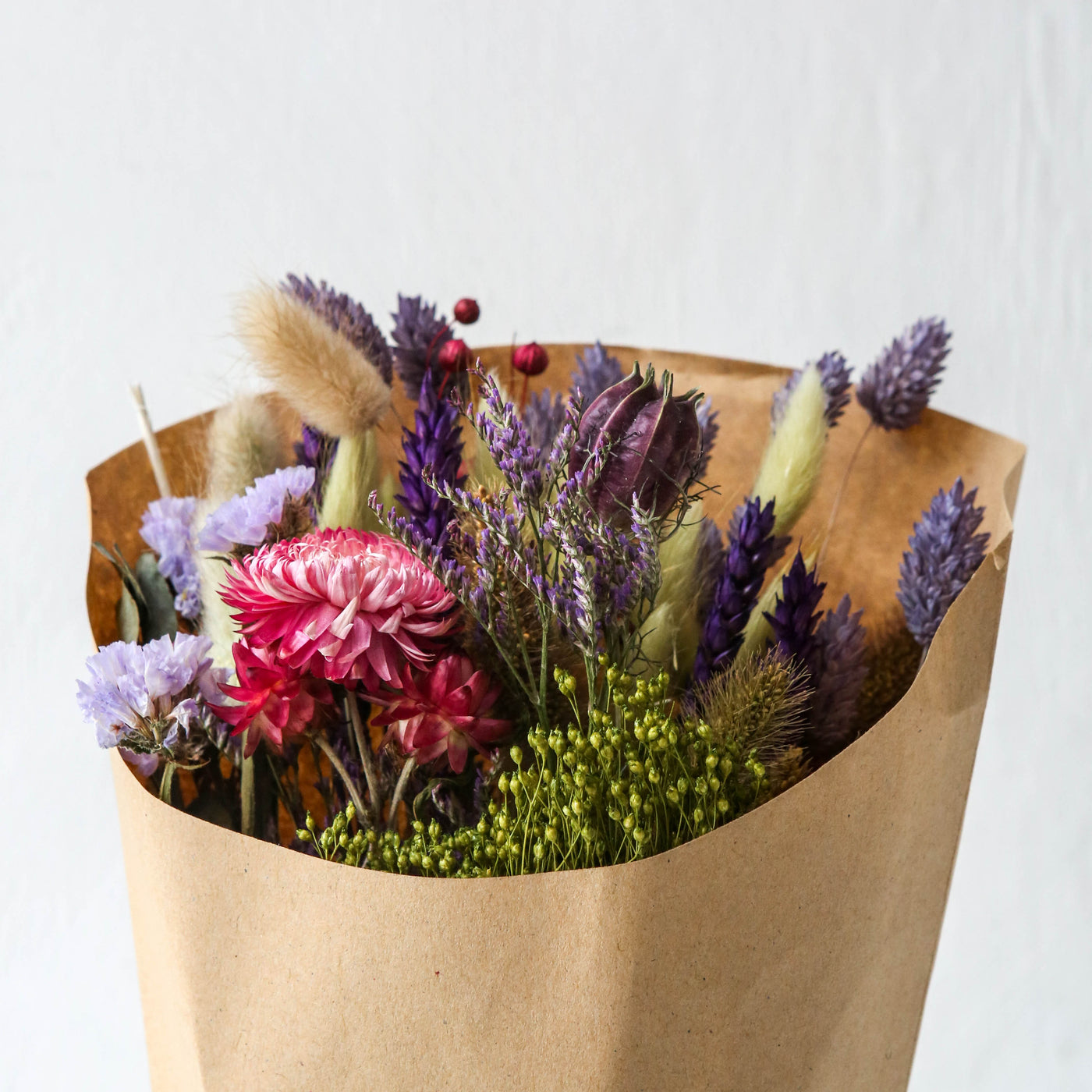 Small Dried Flower Bouquet - Purple Dusk