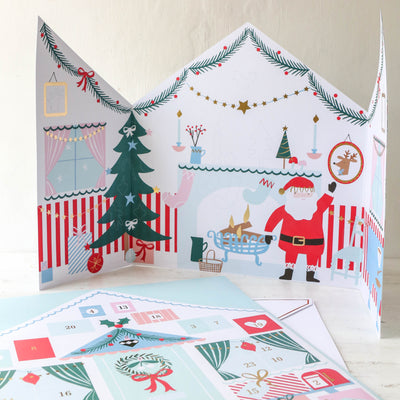 Santa's Cabin Sticker Advent Calendar