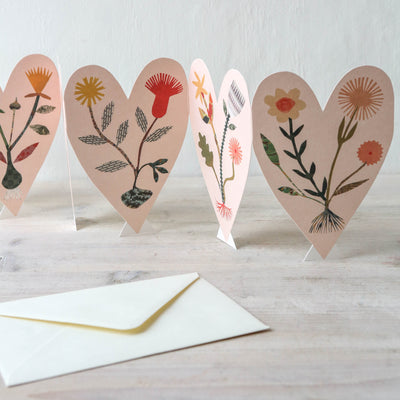 Hearts Concertina Card