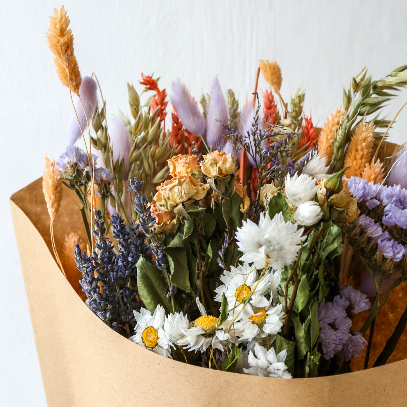 Extra Large Dried Flower Bouquet - Lavender Peach