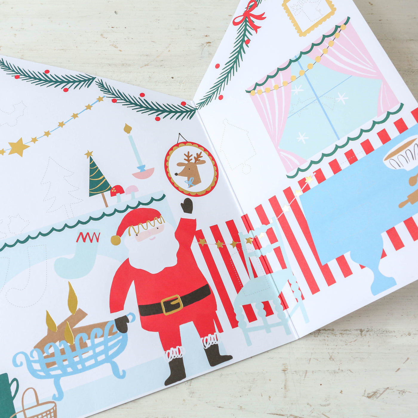 Santa's Cabin Sticker Advent Calendar