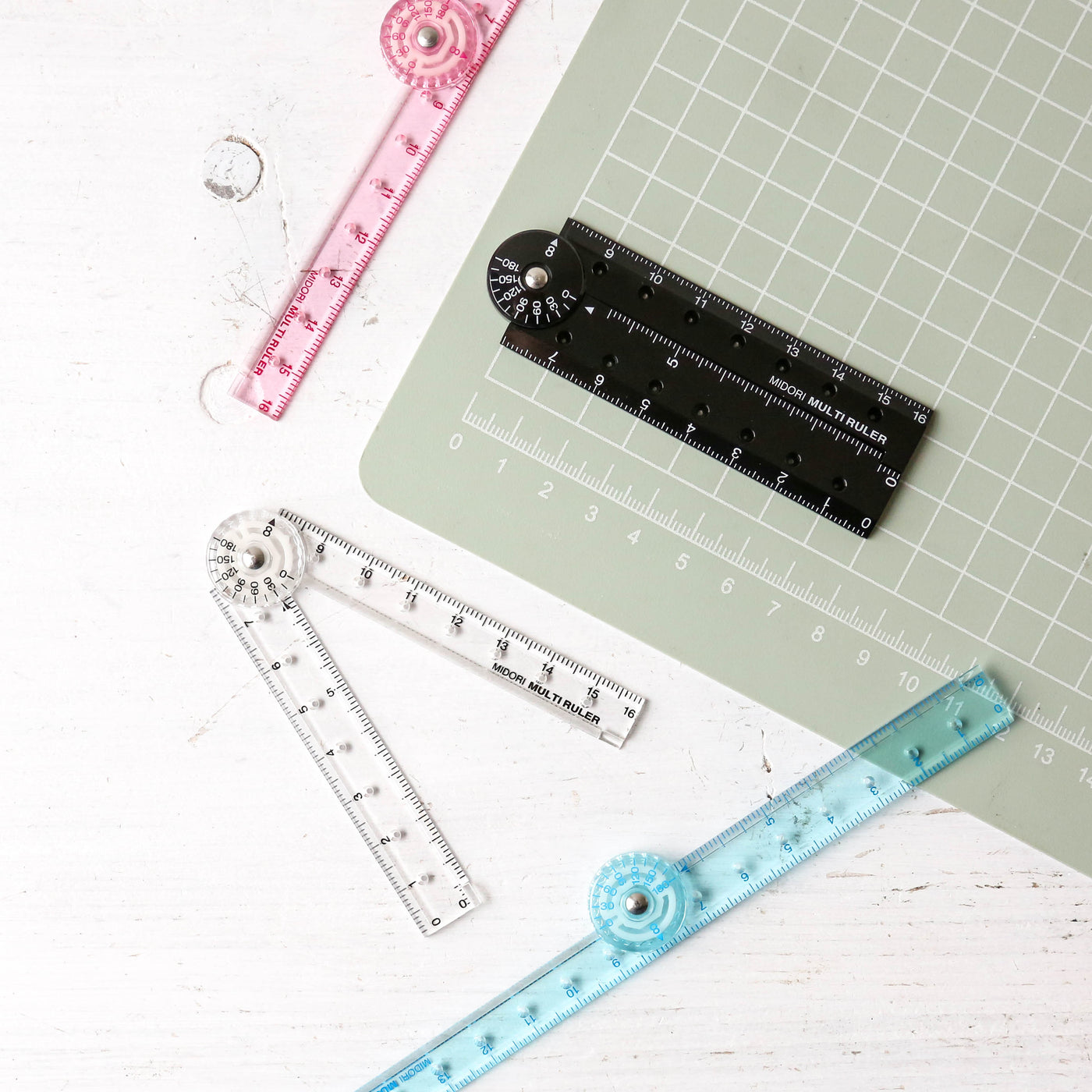 Midori Folding Multi Ruler - 16cm