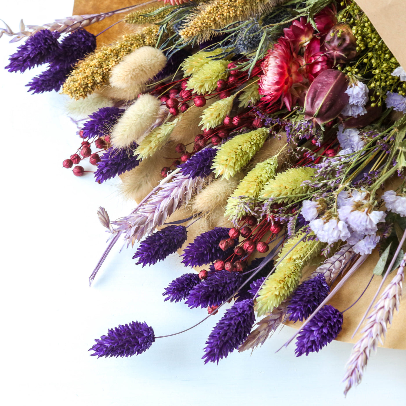 Extra Large Dried Flower Bouquet - Purple Dusk