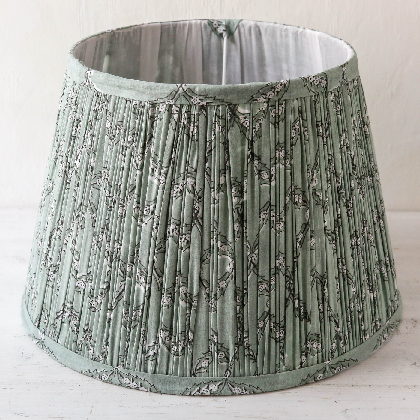 40cm Empire Pleated Lampshade - Charlotte Green