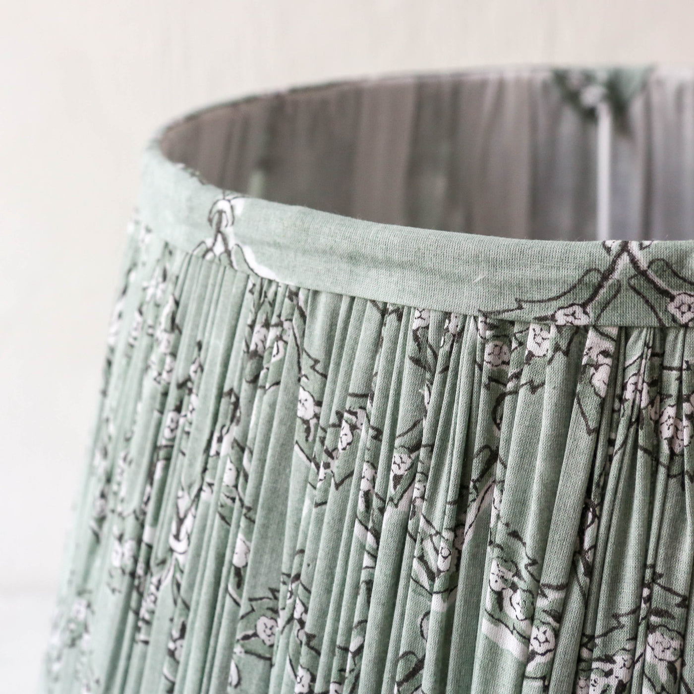 40cm Empire Pleated Lampshade - Charlotte Green