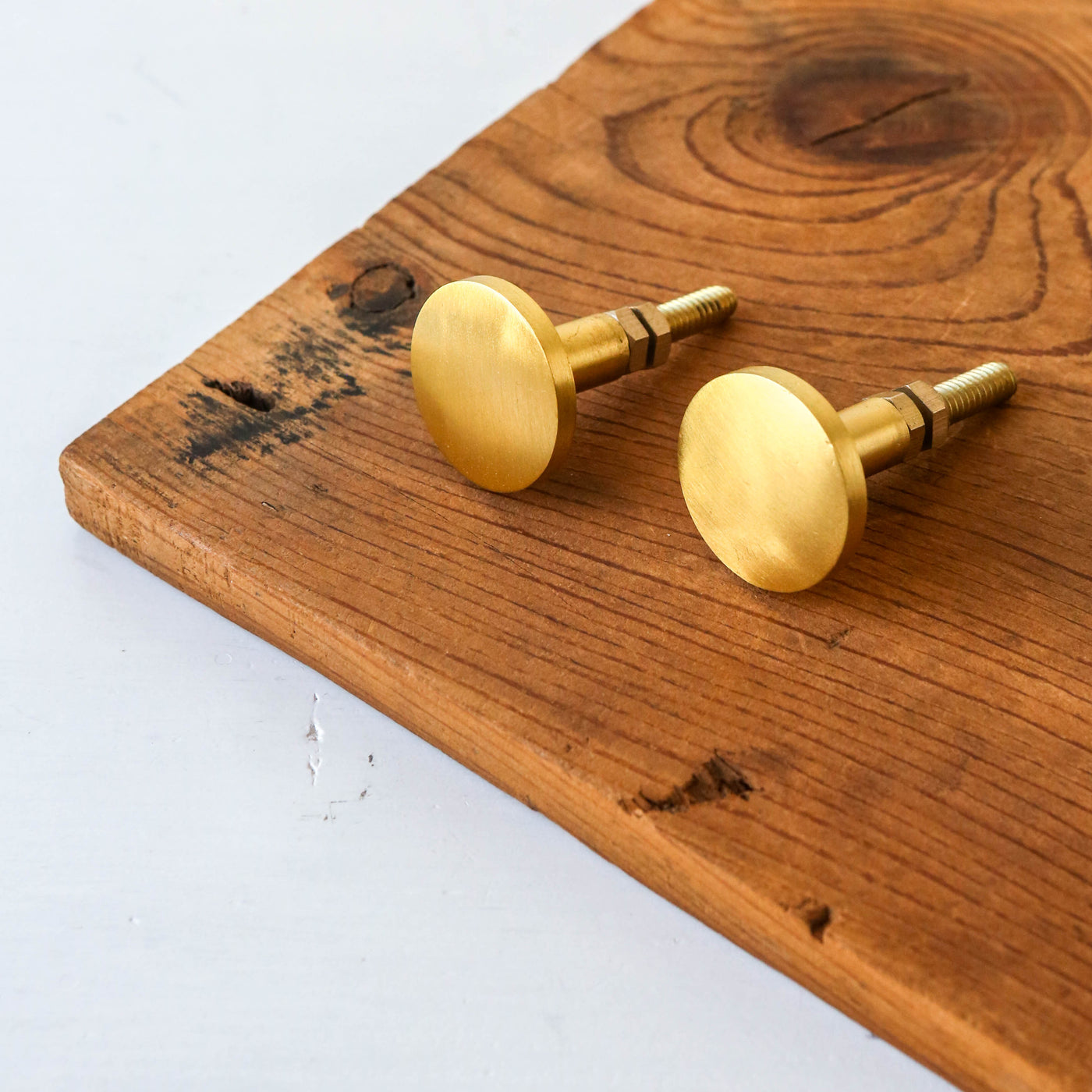 Pair of Brass Drawer or Cabinet Knobs