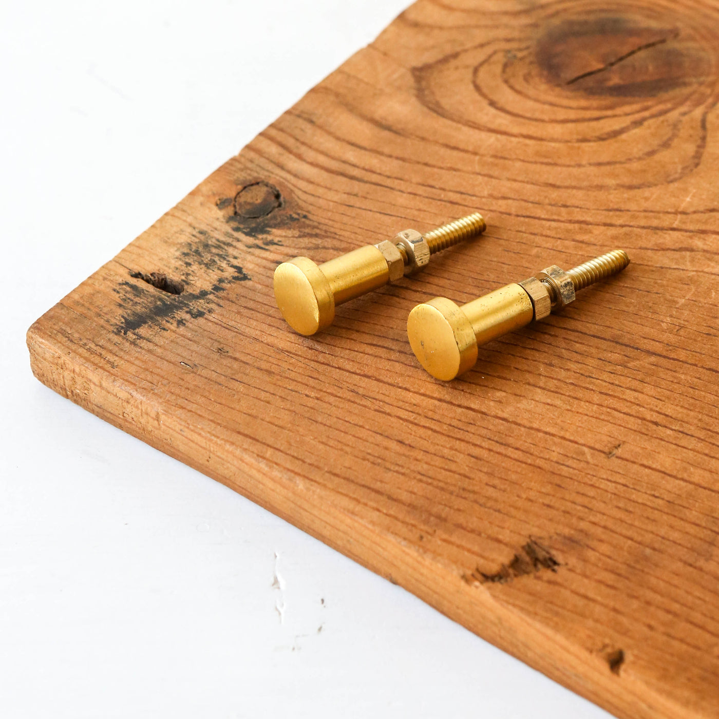 Pair of Mini Brass Drawer or Cabinet Knobs