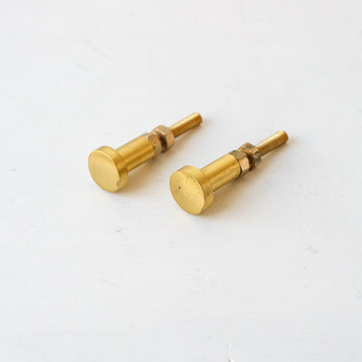 Pair of Mini Brass Drawer or Cabinet Knobs