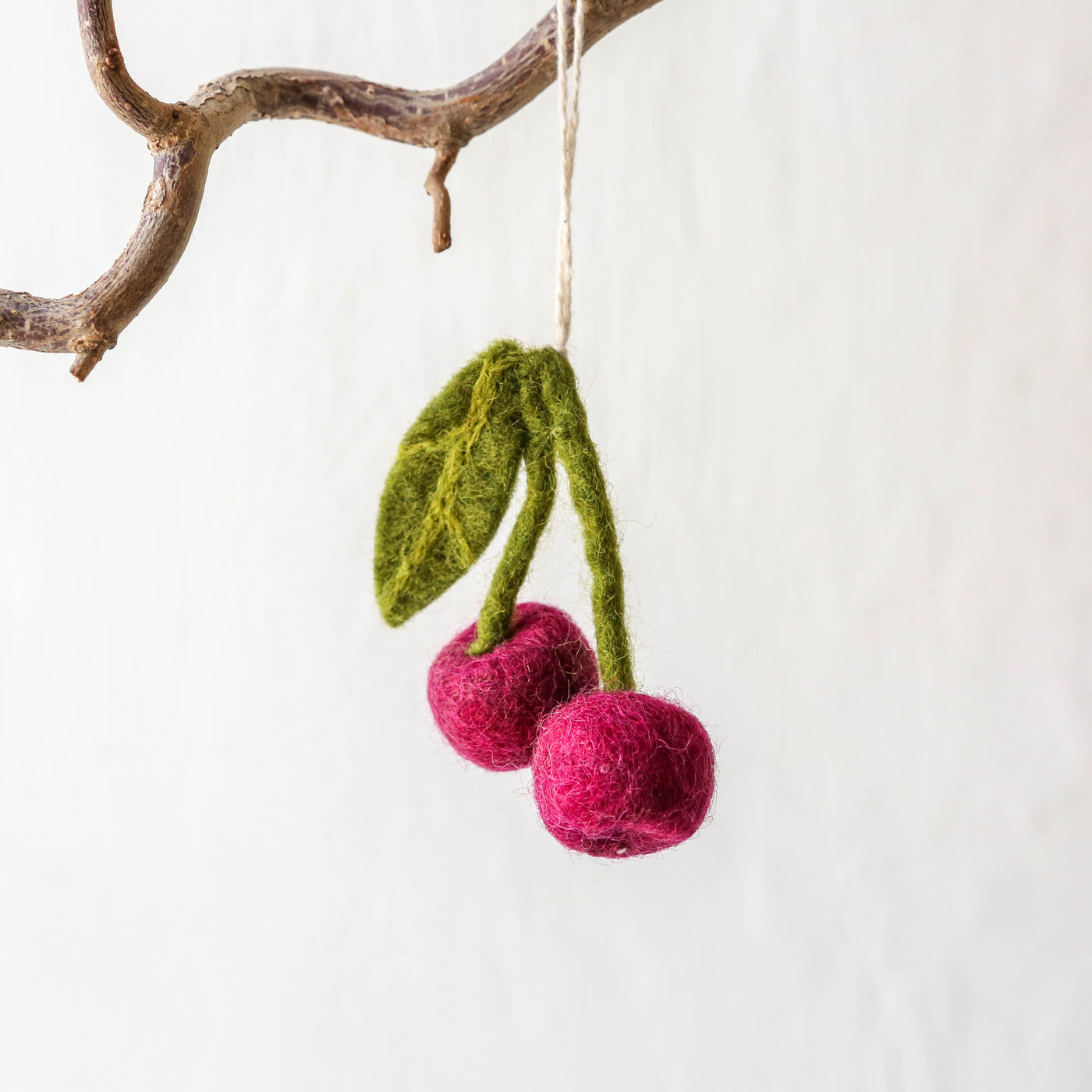 Felt Cherry Hanging Decoration