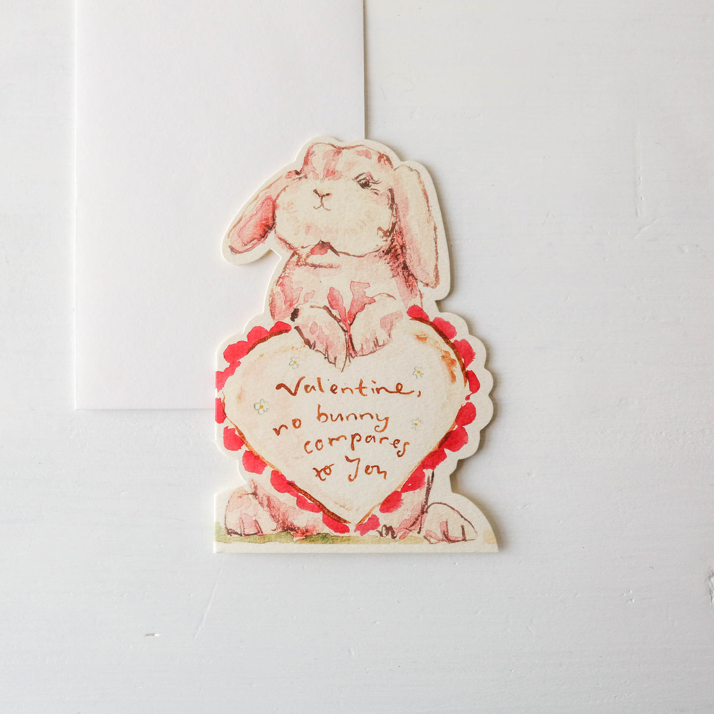 Valentine Bunny Die Cut Card