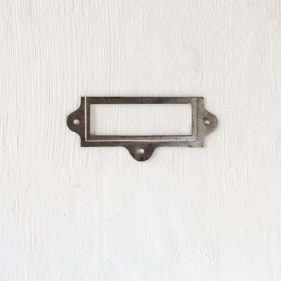 Label Card Frame in Antique Iron