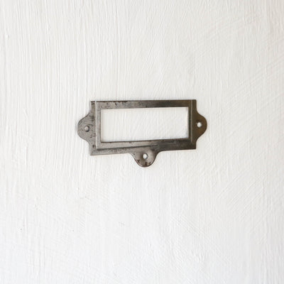 Label Card Frame in Antique Iron