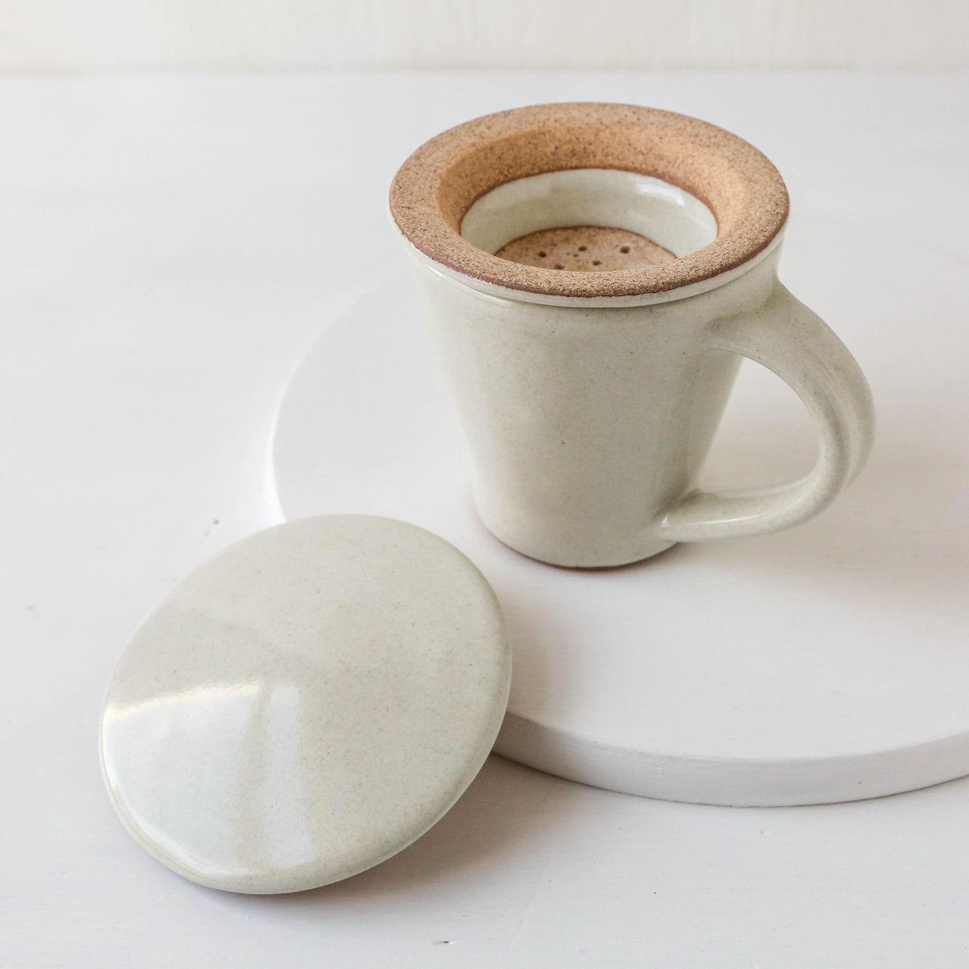 Chai Cup and Strainer - Milk