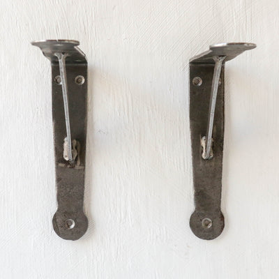 Penny End Hand Forged Shelf Bracket Pair - 150mm