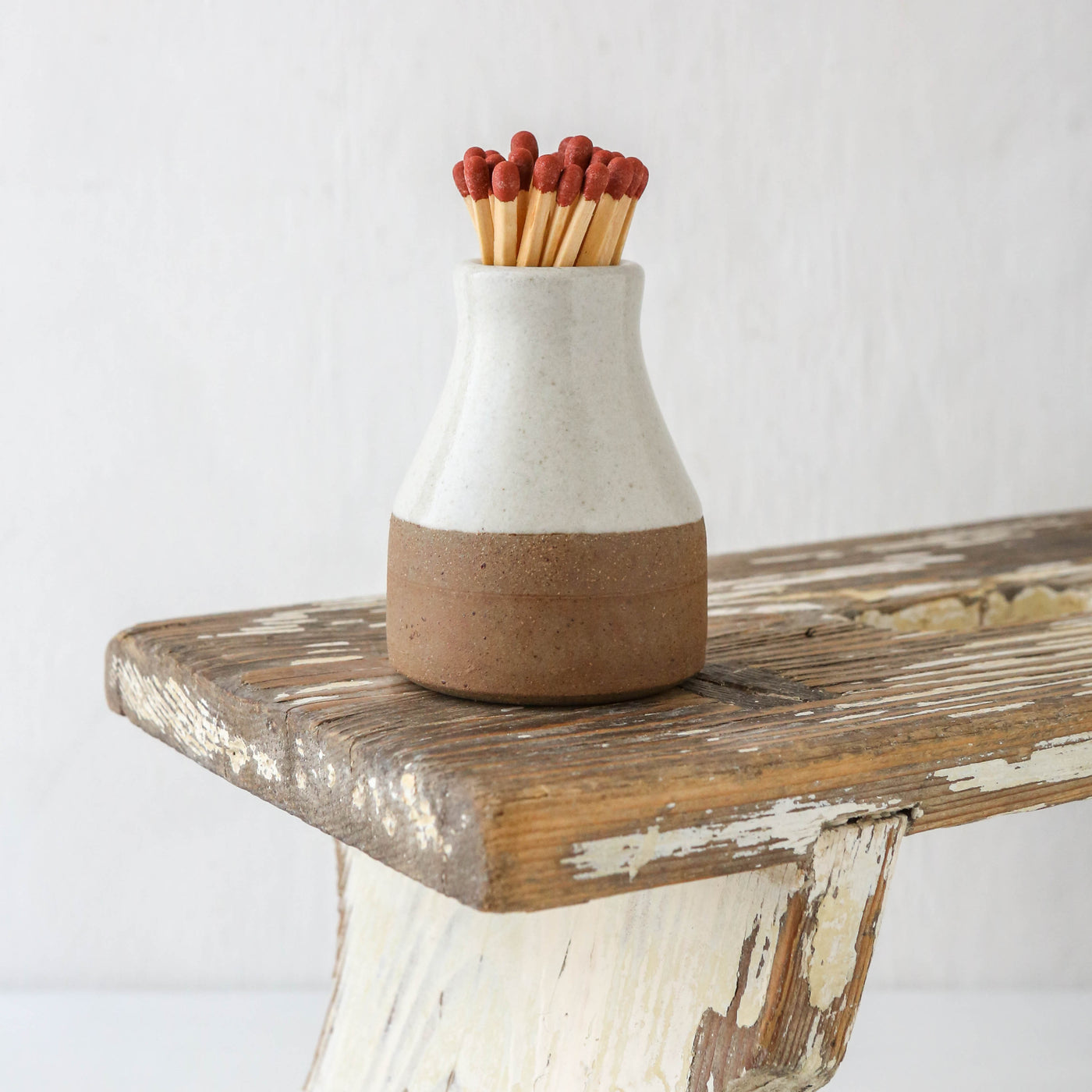 Stoneware Milk Bottle Match Striker