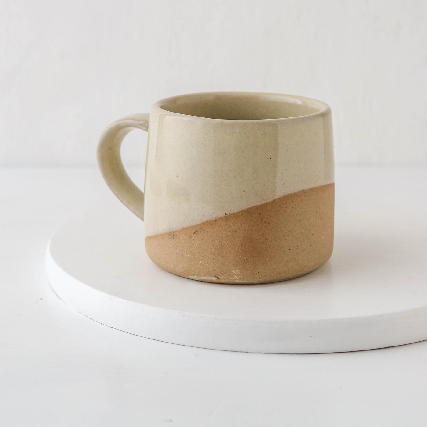 Slanted Glaze Koko Mug - Milk White