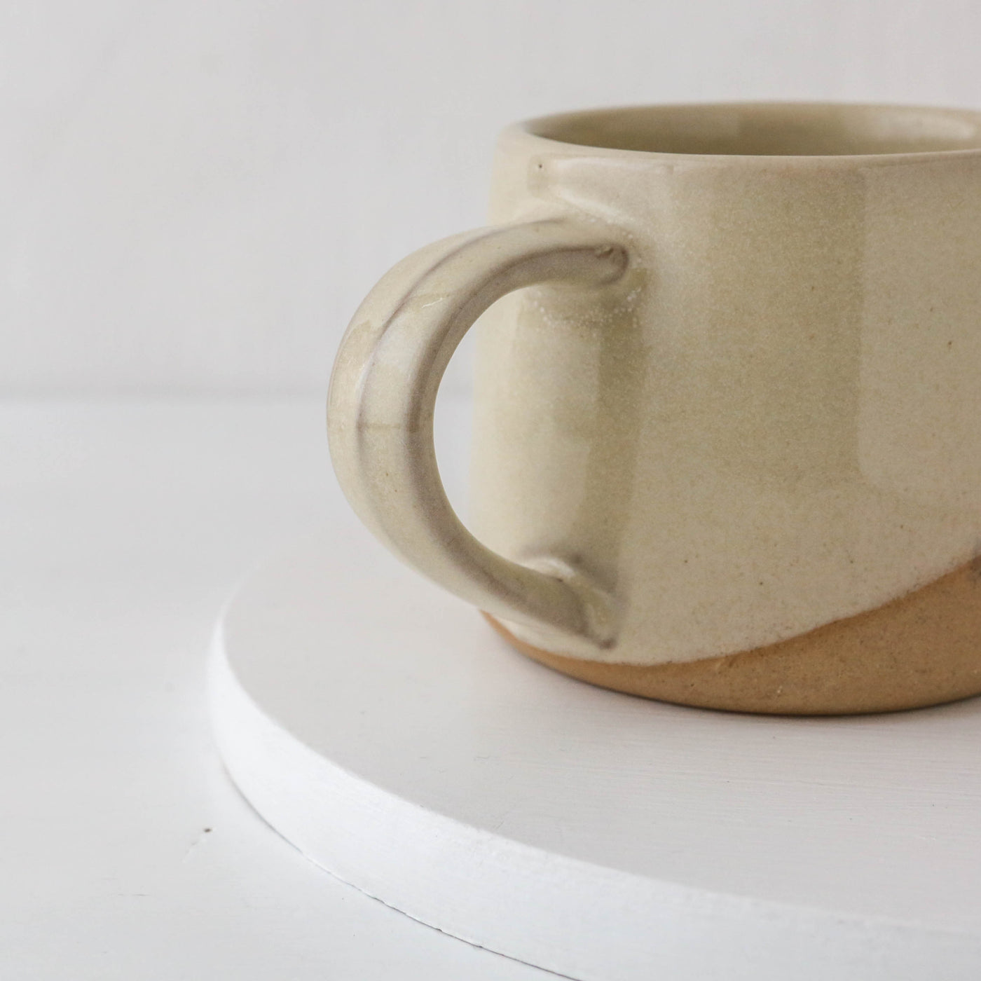 Slanted Glaze Koko Mug - Milk White