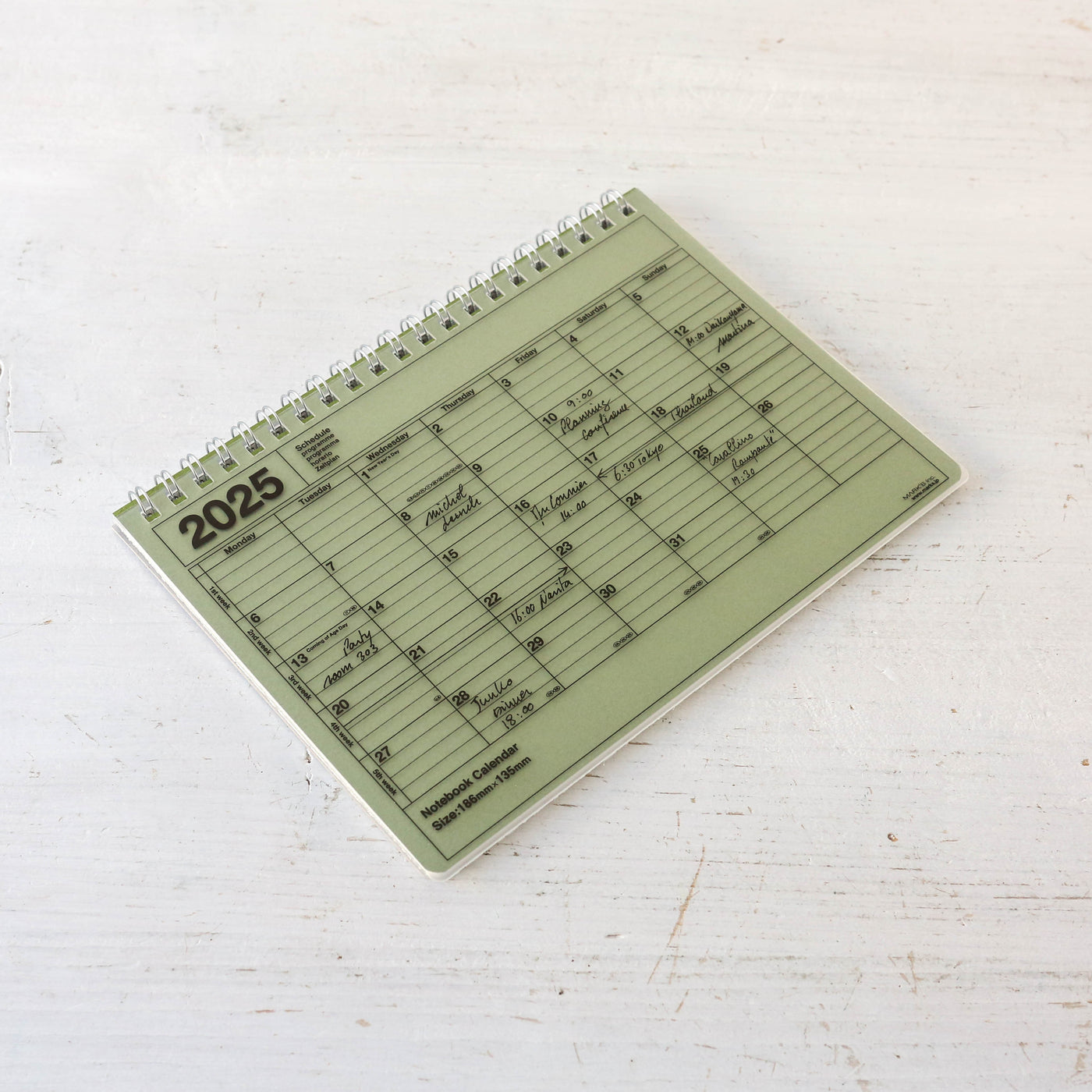 2025 Small Notebook Calendar