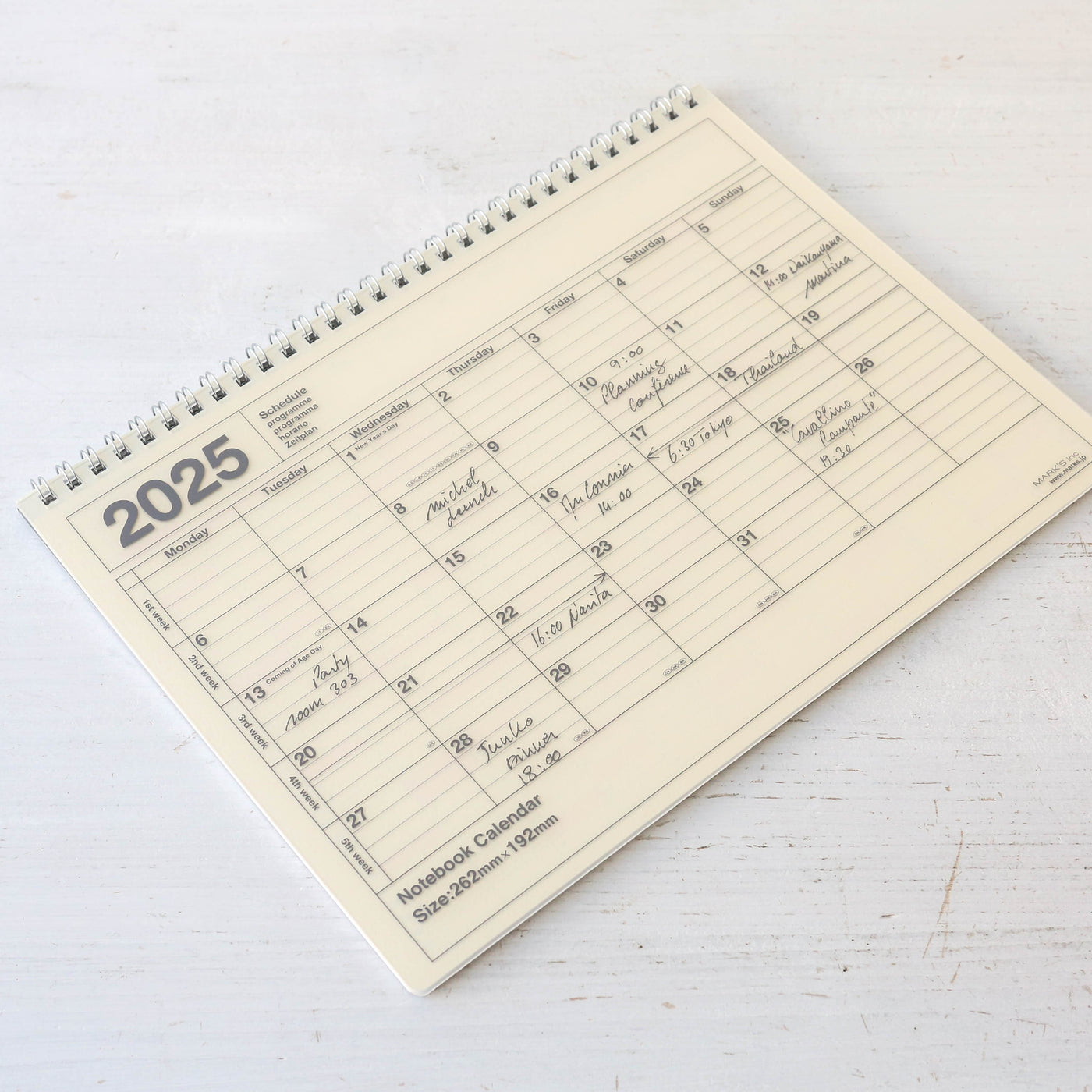 2025 Medium Notebook Calendar