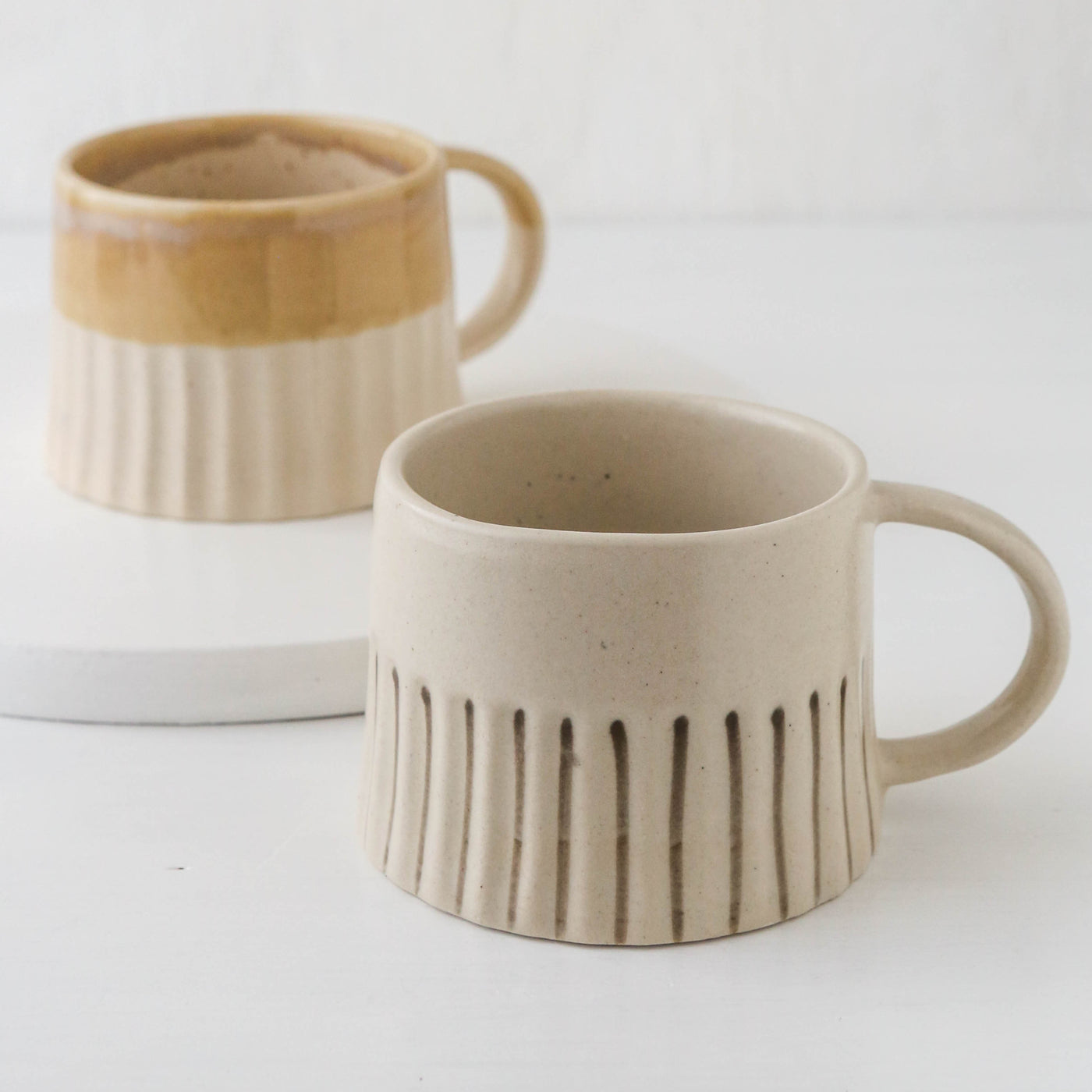 Ridged Double Glaze Mug