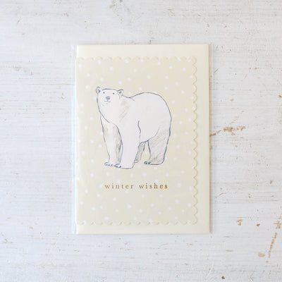 Polar Bear 'Winter Wishes' Card