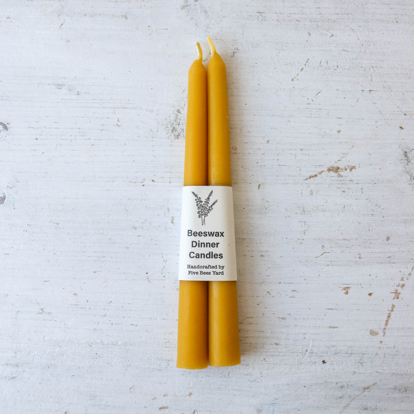 Pair of Coloured Beeswax Dinner Candles