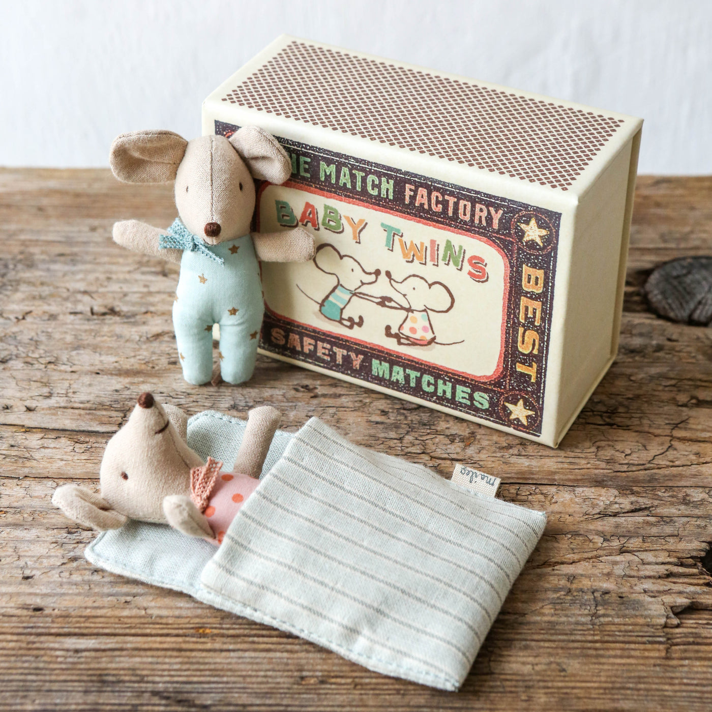 Baby Mice Twins in Matchbox