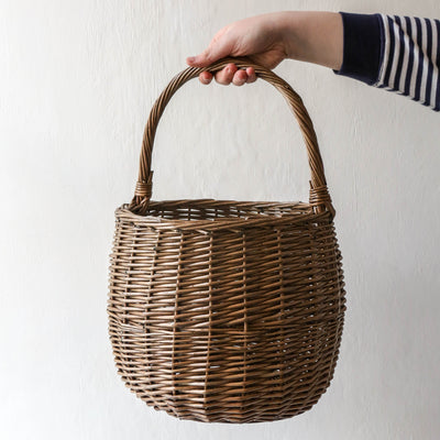 Round Willow Handled Basket