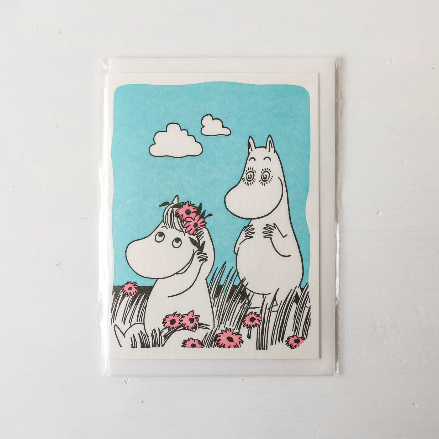 Dazzled Moomin Letterpress Greetings Card