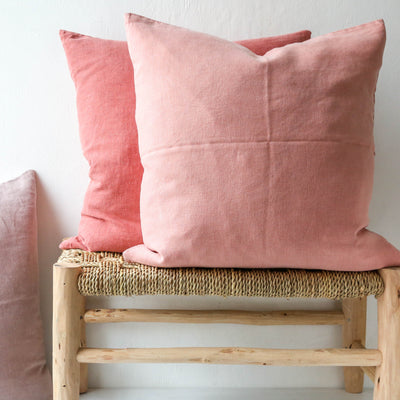 Linen Cushion Cover - Desert Rose