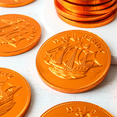 Giant Copper Half Penny Chocolate Coin