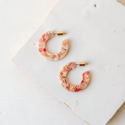 Sylvia Resin Hoop Earrings