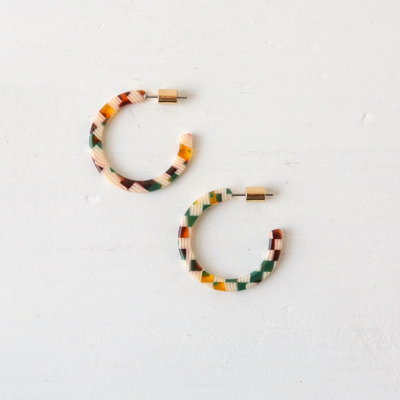 Marie Skinny Resin Hoop Earrings