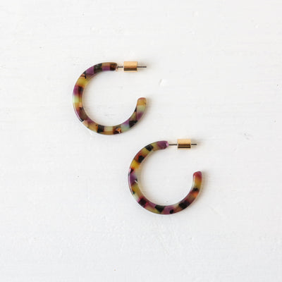 Marie Skinny Resin Hoop Earrings