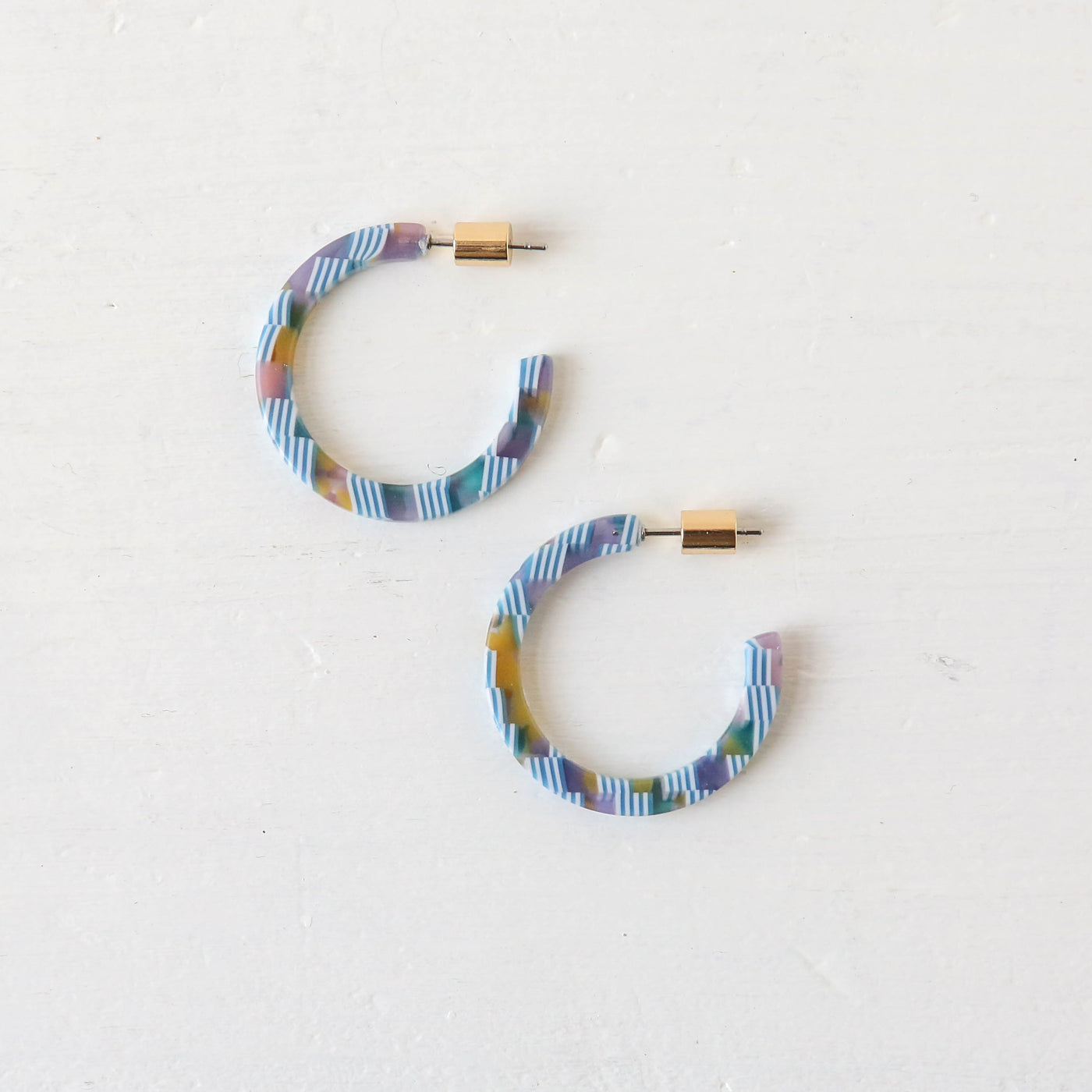 Marie Skinny Resin Hoop Earrings