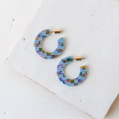 Marie Resin Hoop Earrings