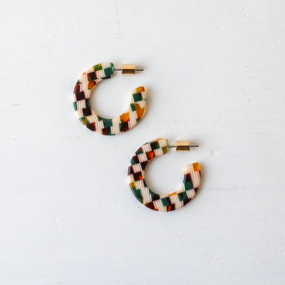 Marie Resin Hoop Earrings