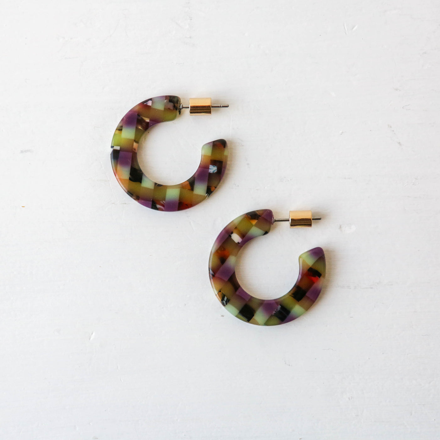 Marie Resin Hoop Earrings