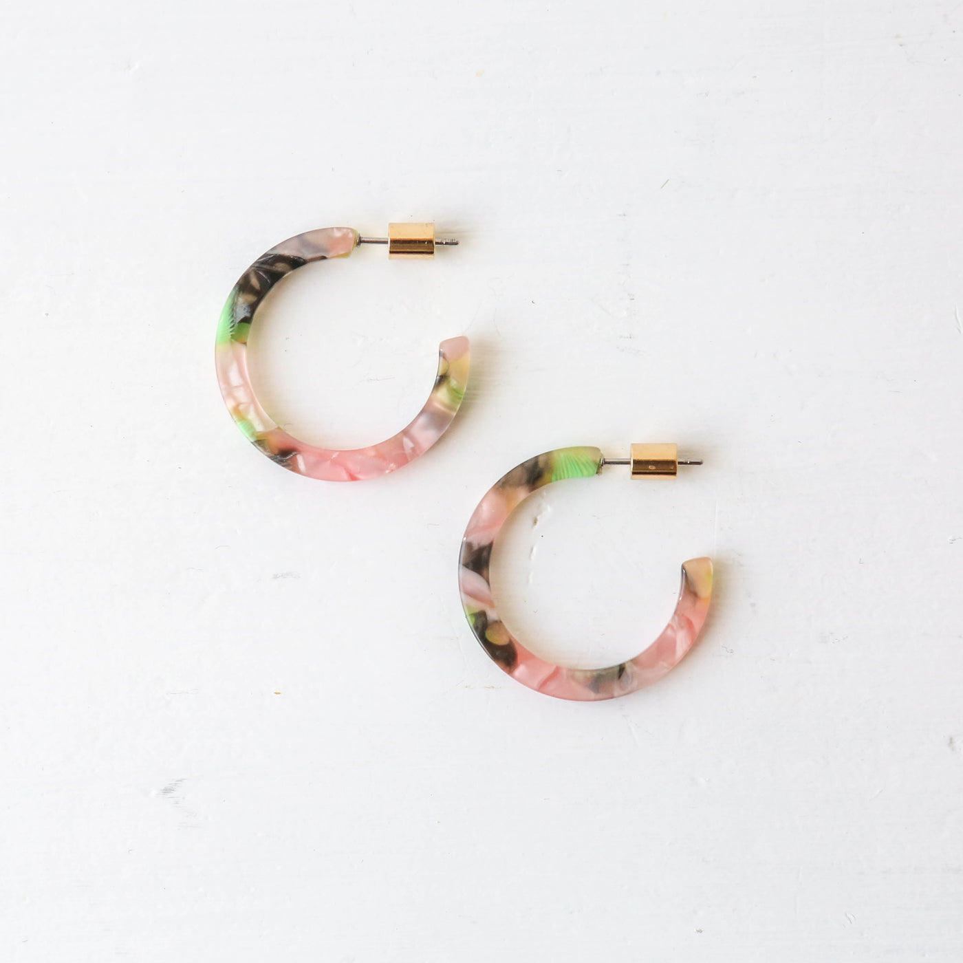 Ilona Skinny Resin Hoop Earrings