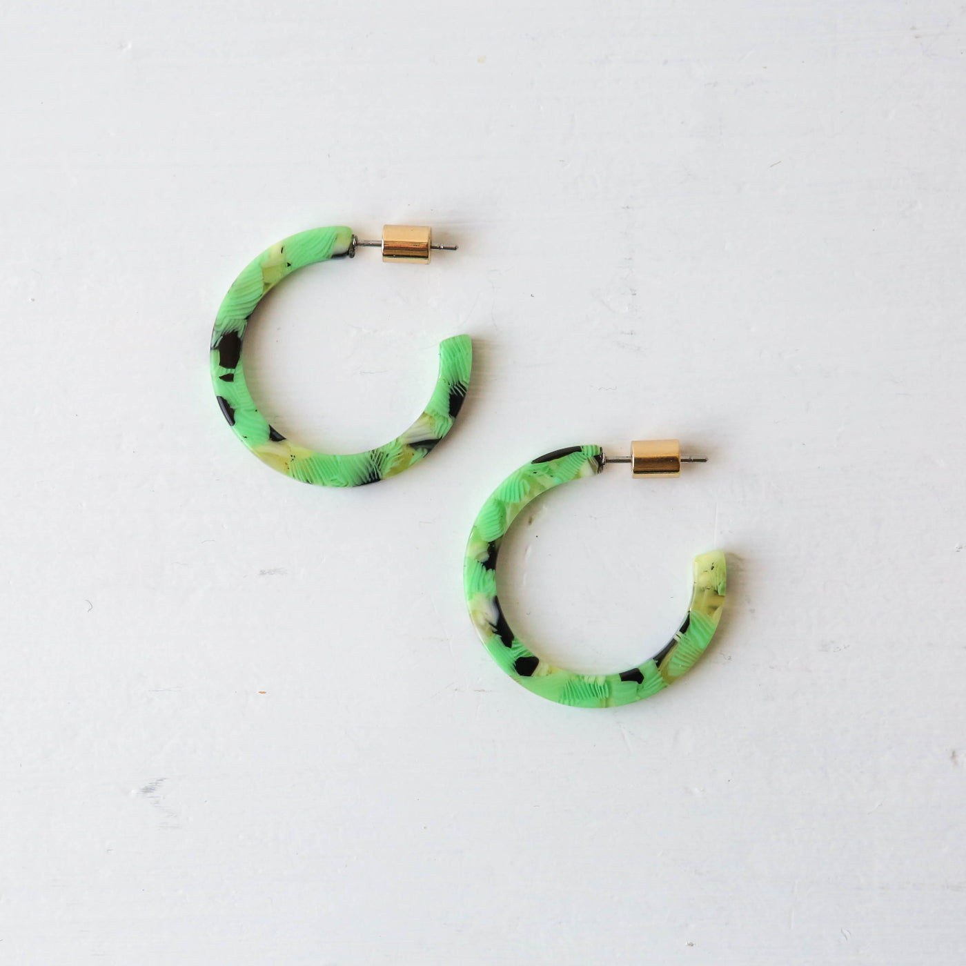 Ilona Skinny Resin Hoop Earrings