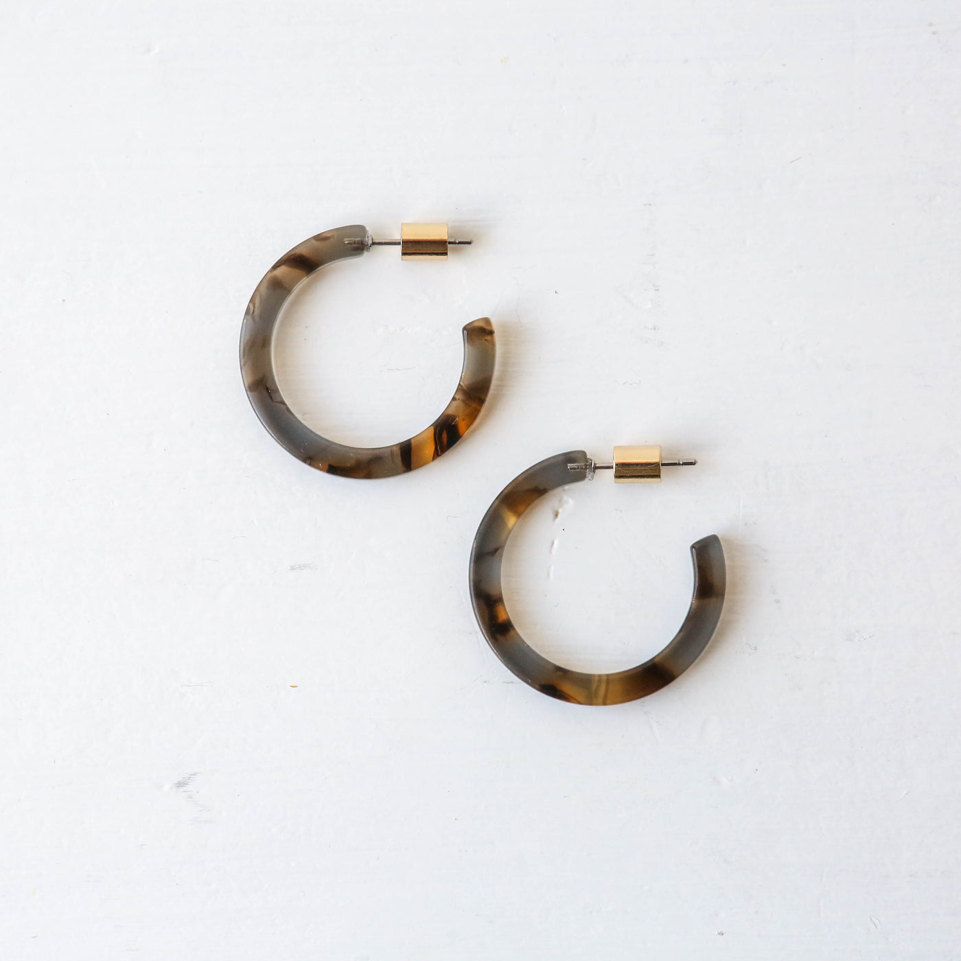 Ilona Skinny Resin Hoop Earrings