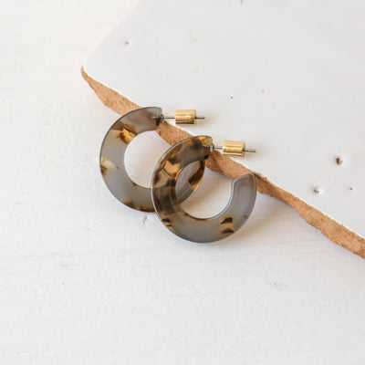 Ilona Resin Hoop Earrings