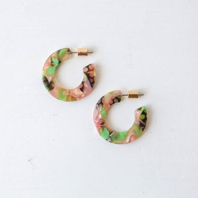 Ilona Resin Hoop Earrings