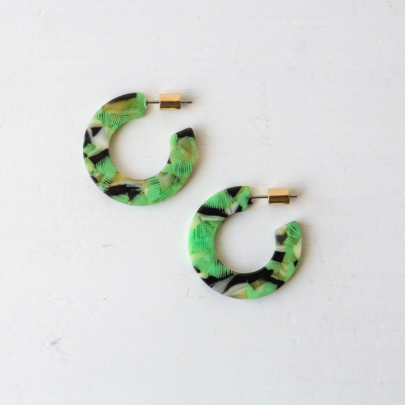 Ilona Resin Hoop Earrings