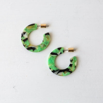 Ilona Resin Hoop Earrings